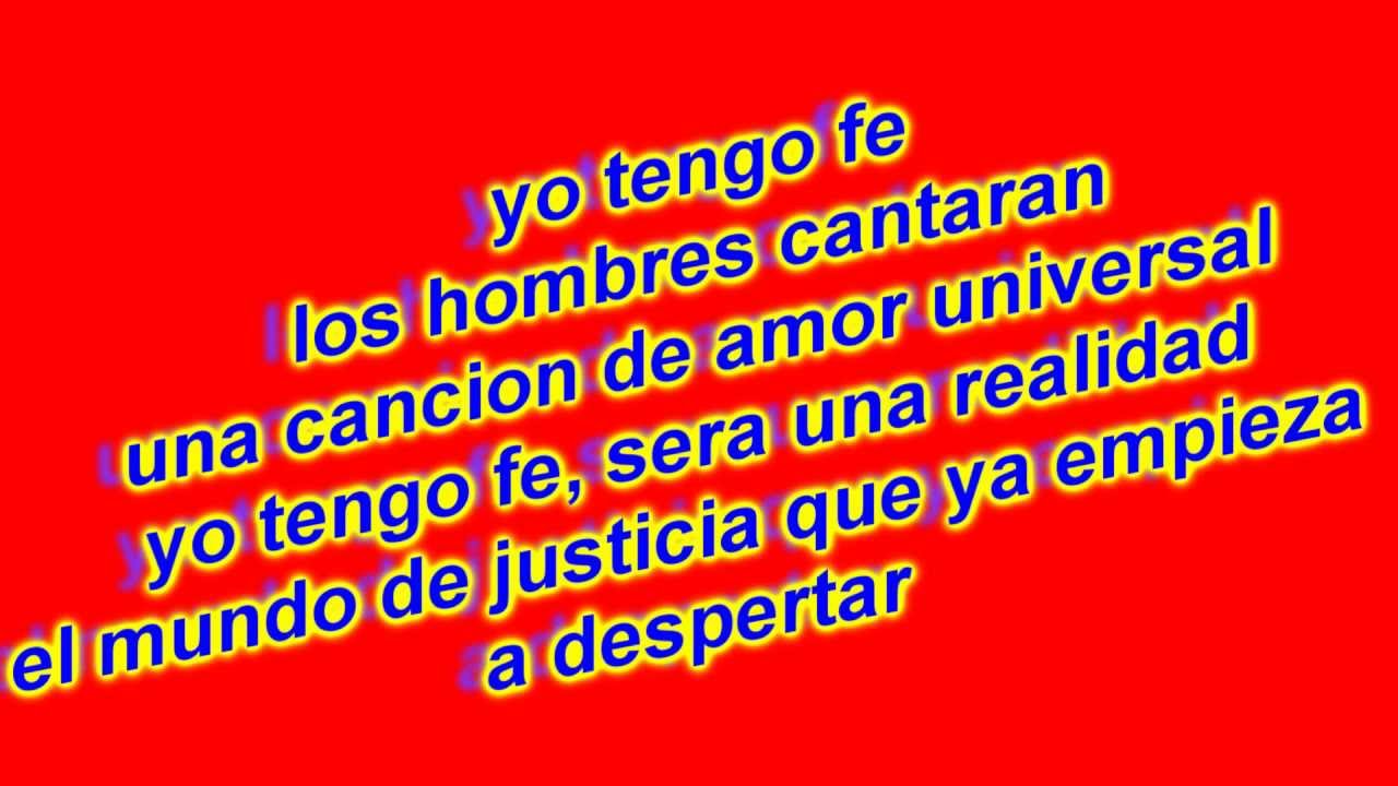 Yo tengo fe letra