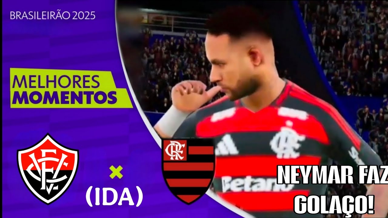 FLAMENGO  X  VITÓRIA (JOGO DE IDA) | MELHORES MOMENTOS | BRASILEIRÃO 2025 | ge.globo