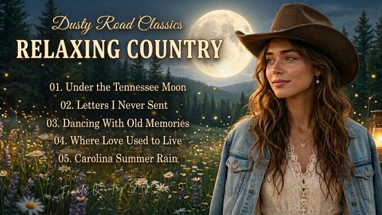 Relaxing Country Music with Lyrics - Emotional Female Country Ballads - Dusty Road Classics