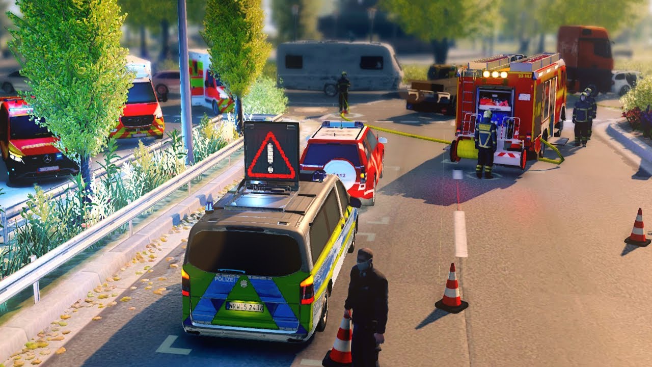 💥Verkehrsunfall in Kreisverkehr + Feu2 🔥 Emergency 5 Lüdenscheid ⚡ Maxmilim