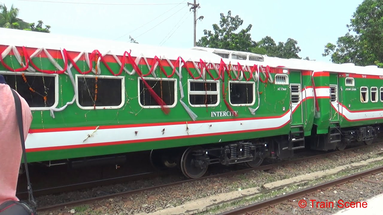 Brand New Non-Stop Train Benapole Express Departing Jashore Railway Junction of Bangladesh Railway
