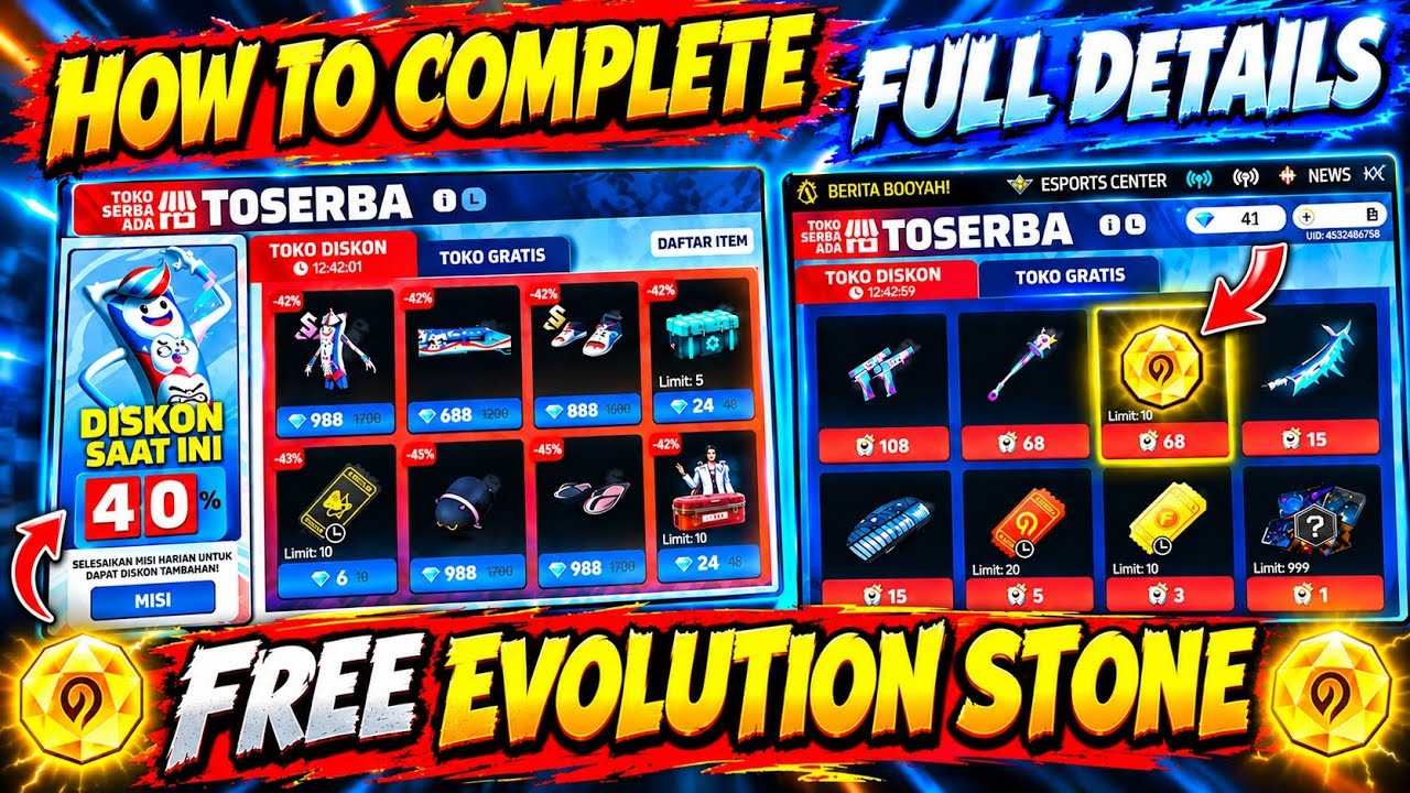 FF Indonesia Server NEW Discount Event! How to Complete Full Details || FF New Event Today