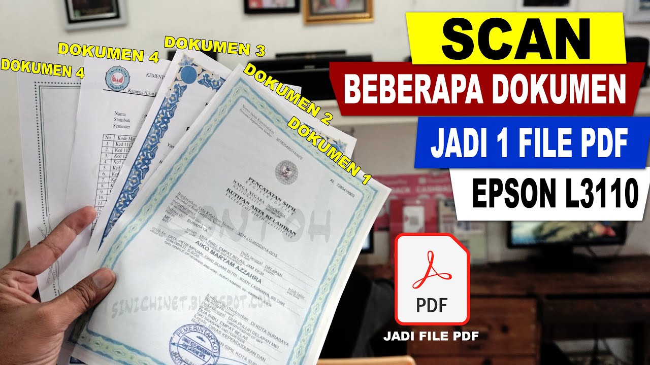 CARA SCAN BANYAK DOKUMEN MENJADI 1 FILE PDF DI EPSON L3110
