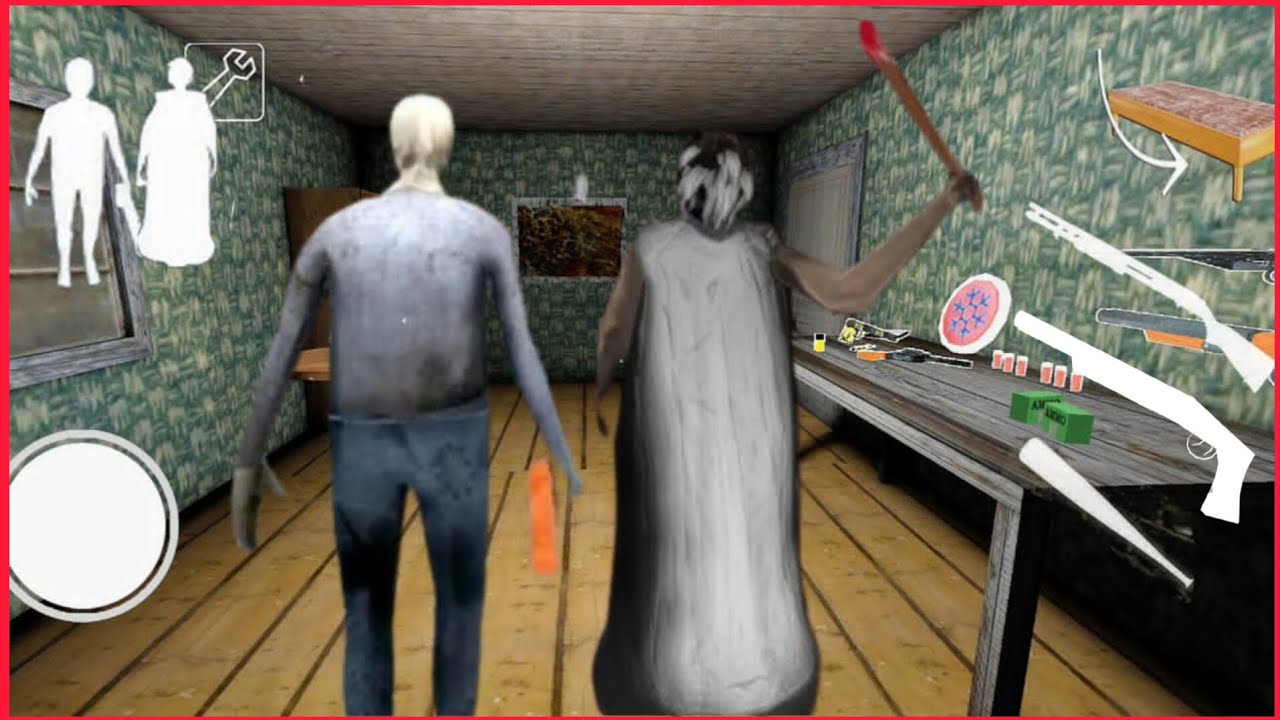 PLAYING AS GRANDPA AND GRANNY IN GRANNY CHAPTER 1 GAMEPLAY ESCAPE IN DOOR HORROR GAME 