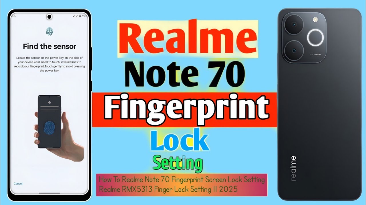 How To Realme Note 70 Fingerprint Screen Lock Setting || Realme RMX5313 Finger Lock Setting ||2025