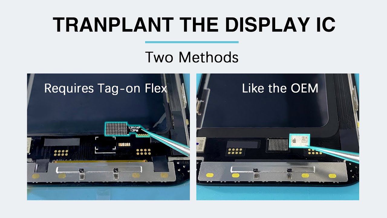 How to transplant the screen display IC from the original iPhone to the third-party screen?