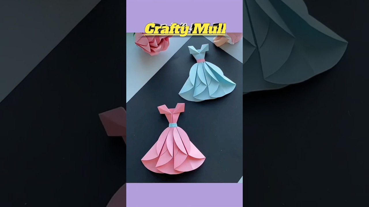 diy paper doll dress | How to make paper clothes for dolls 
