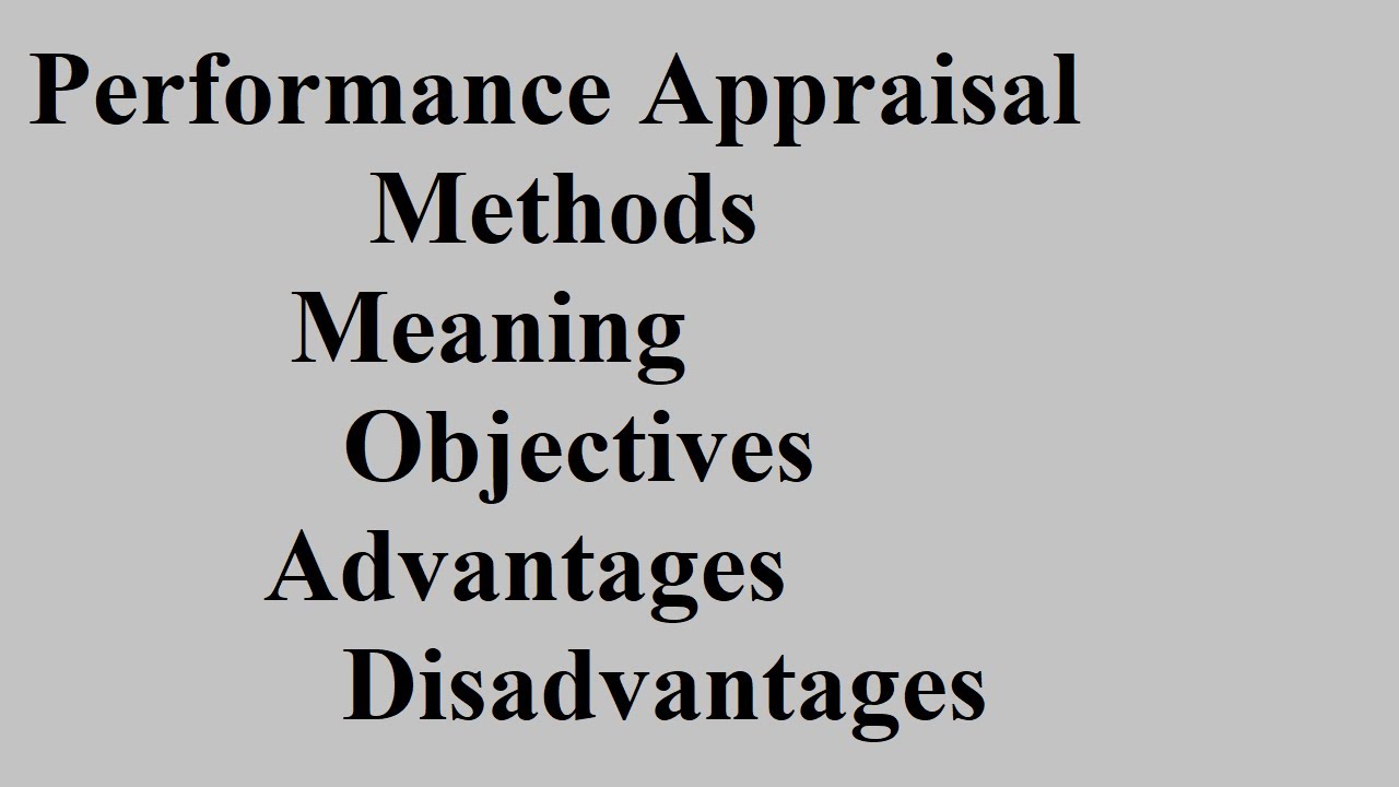 Performance Appraisal Methods |Start Here | Advantages and Disadvantages | Urdu/Hindi |Must watch