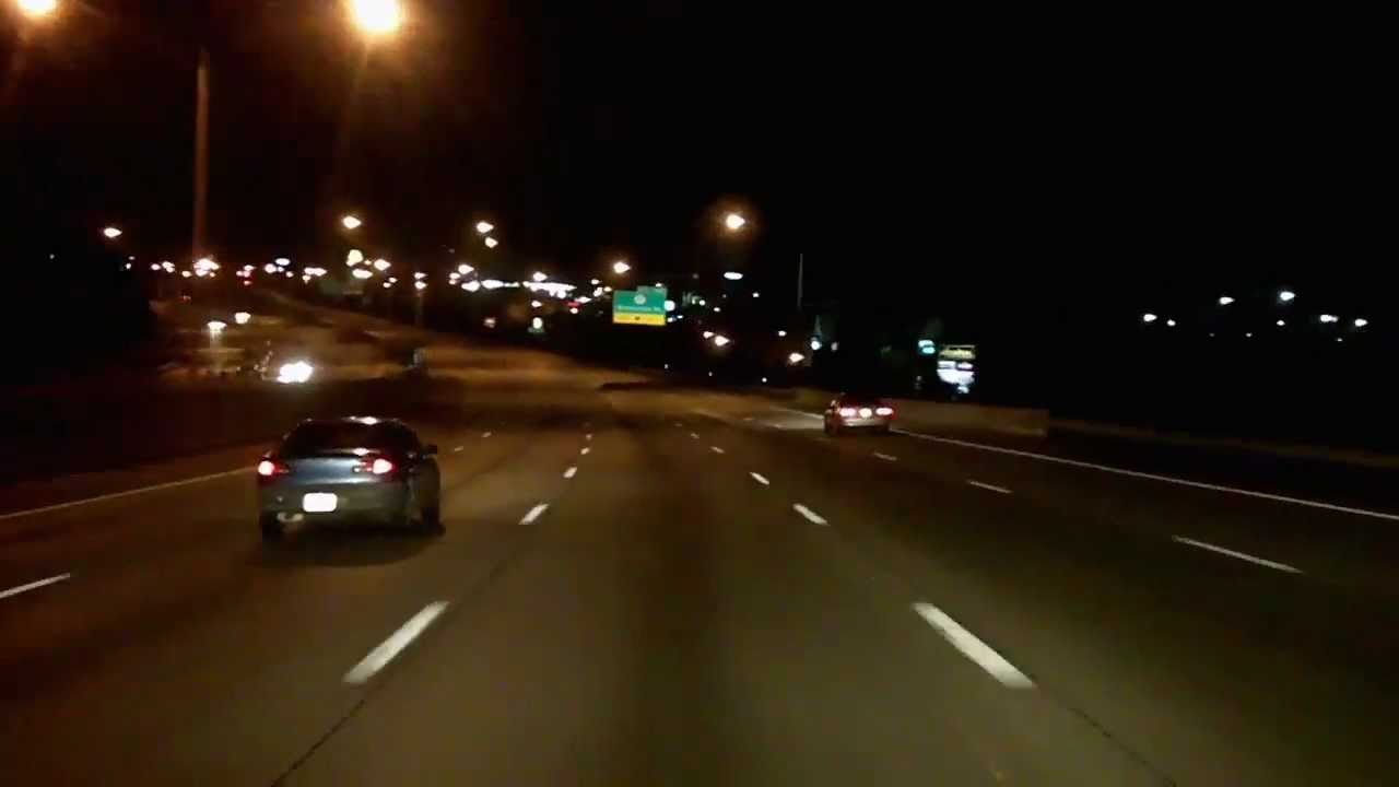 Driving South Through Cincinnati at Night