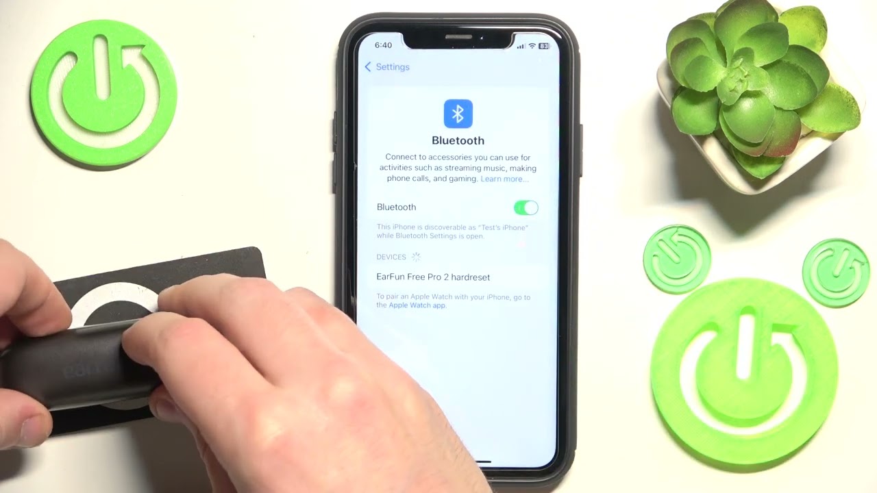 EARFUN Free Pro 2 - Как отключить от iOS - Легко отключите беспроводные наушники