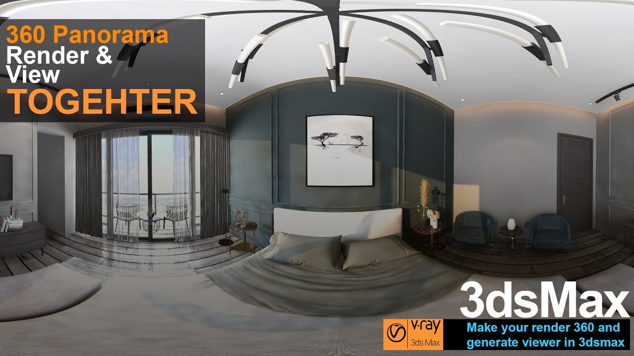 How To Easily Create 360 Panorama Render in 3ds Max & V-Ray | tutorial for beginner | Urdu Hindi