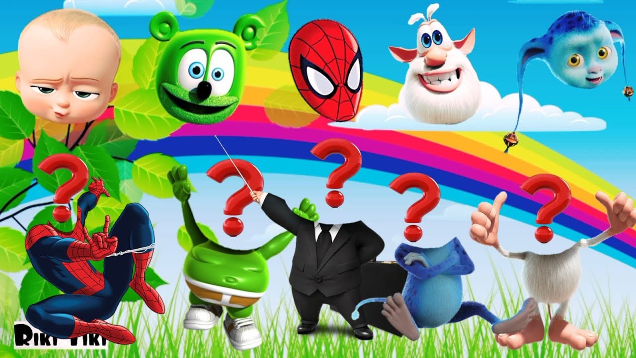 WRONG HEAD,MATCH THE HEAD  Gummy bear, Boss Baby, Jingle Kids, Booba, Spider
