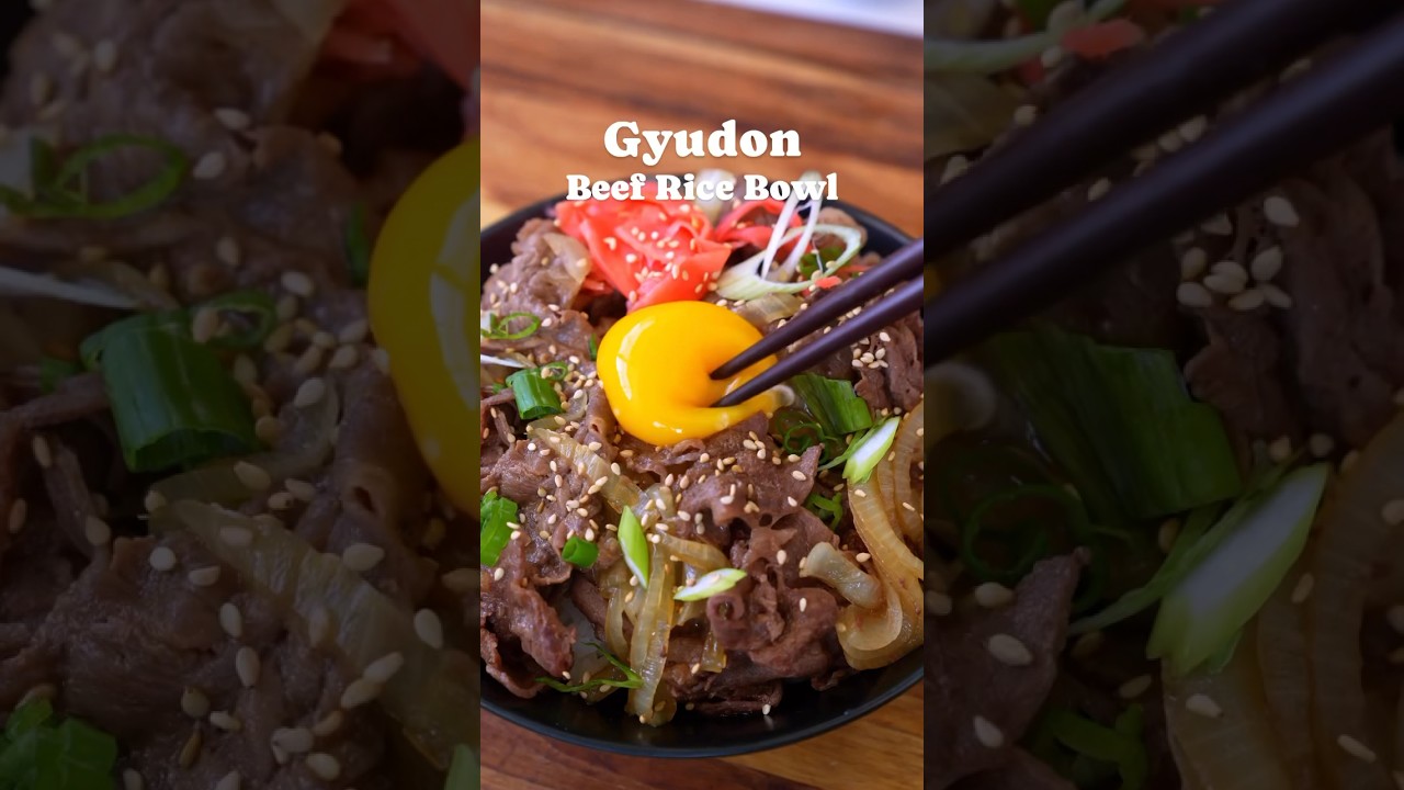 Gyudon Japanese Beef Rice Bowl #gyudon #ricebowl #asianfood #30minutesmeal #easyrecipes