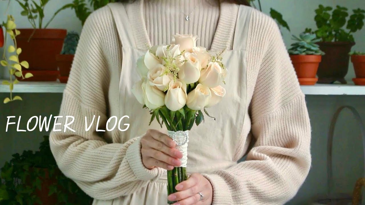 하젤 장미 부케│웨딩 부케 만들기│Rose Hazel Bouquet│Making a Wedding Bouquet