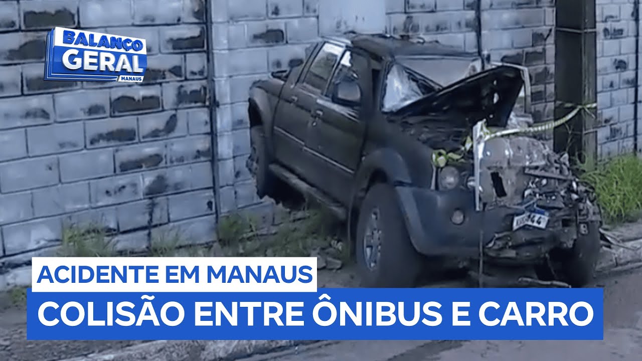 Carro bate contra ônibus do transporte coletivo próximo ao Porto Chibatão