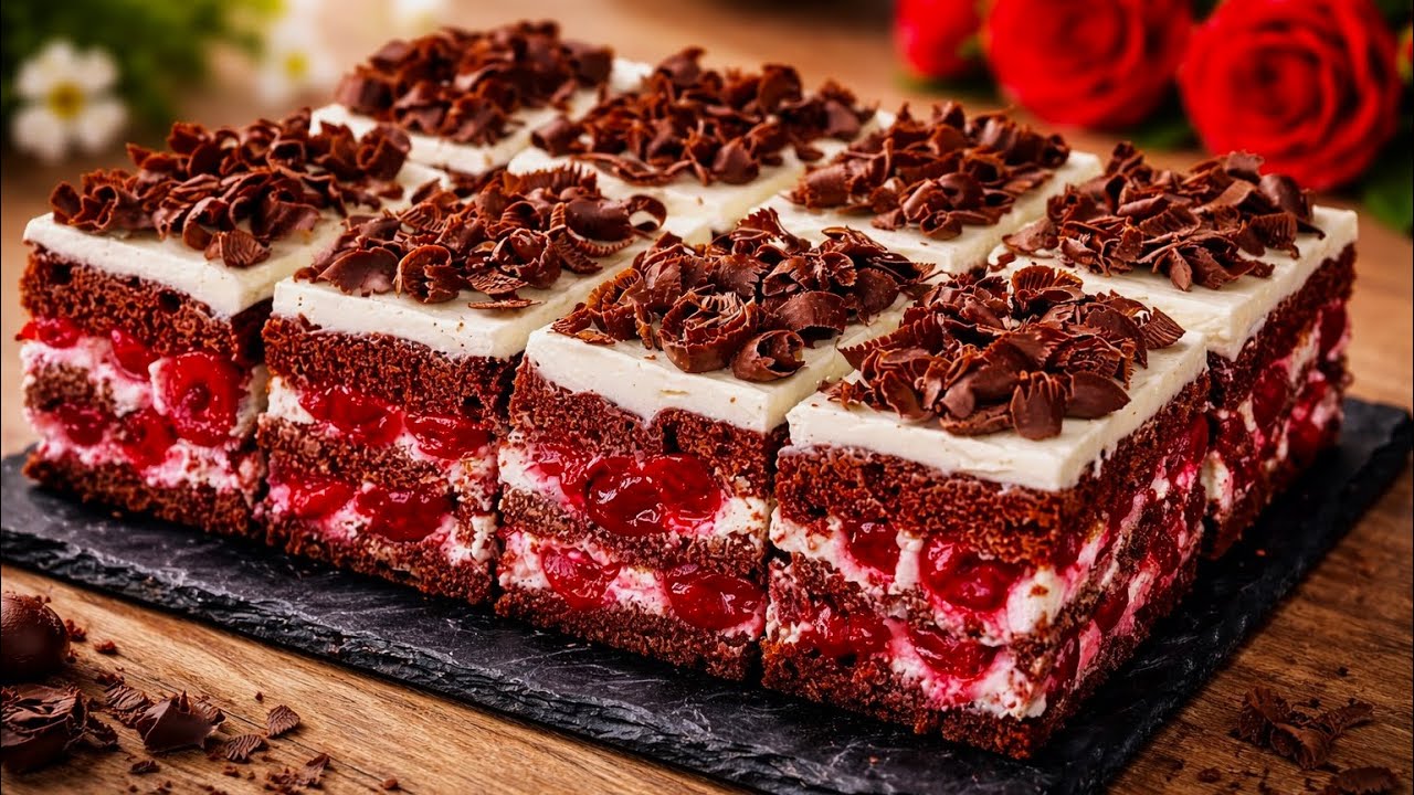 Я нашла чудесный шоколадный торт с вишнями из Германии! 🍒🍫