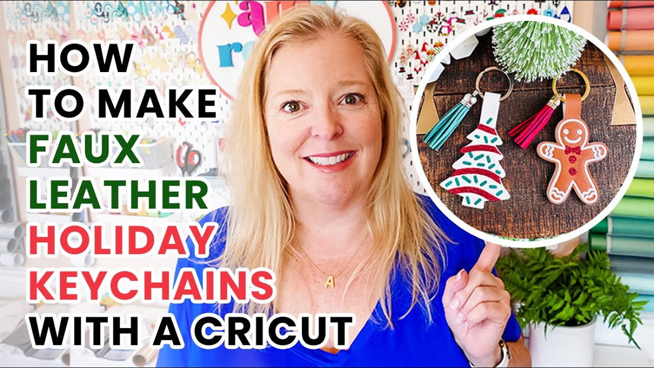 How to Make Faux Leather Christmas Keychains with a Cricut