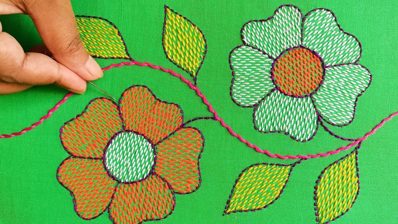 নকশী কাঁথা সেলাই ! Nokshi Katha,Hand Embroidery Traditional Bangladeshi Nokshi Katha Stitch Tutorial