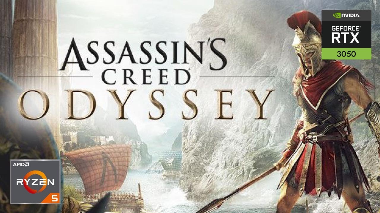 Игровой процесс Assassin's Creed Odyssey с Ryzen 5 3500 и RTX 3050 8 ГБ GDDR6 (очень высокие наст...