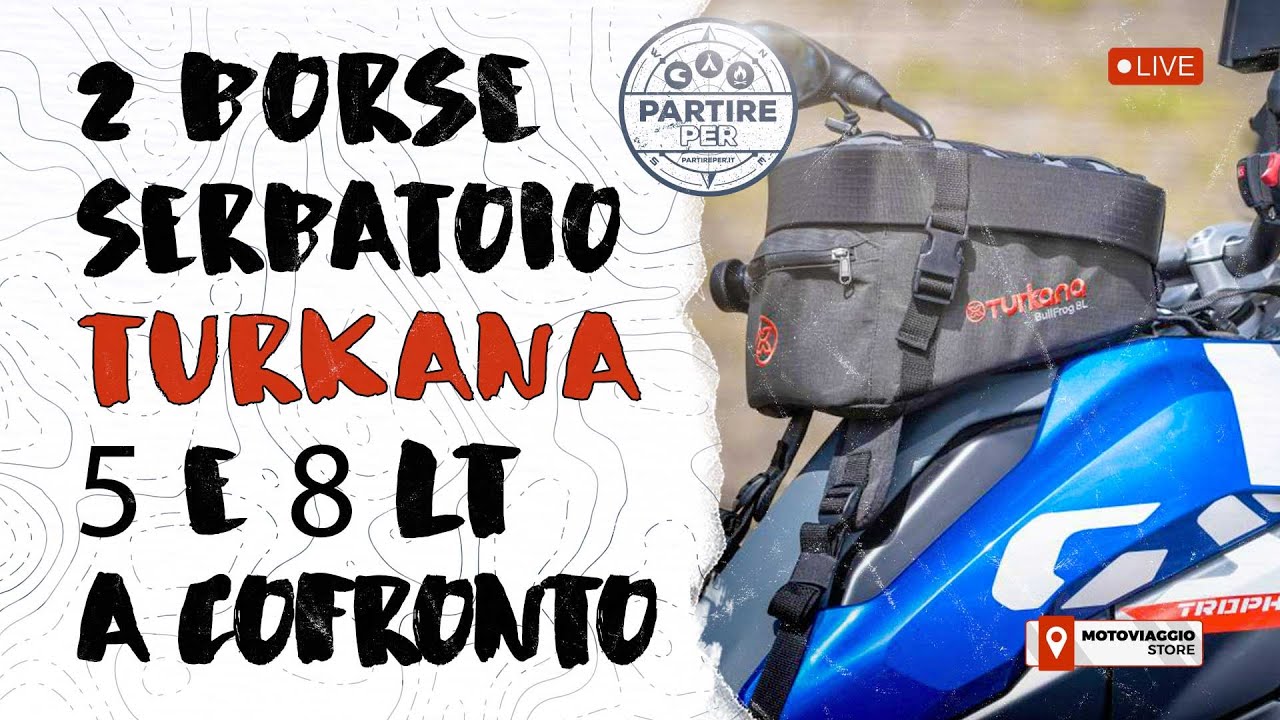 LIVE: due borse serbatoio per la tua moto a confronto. Turkana Gear Bullfrog da 5 LT e 8 LT