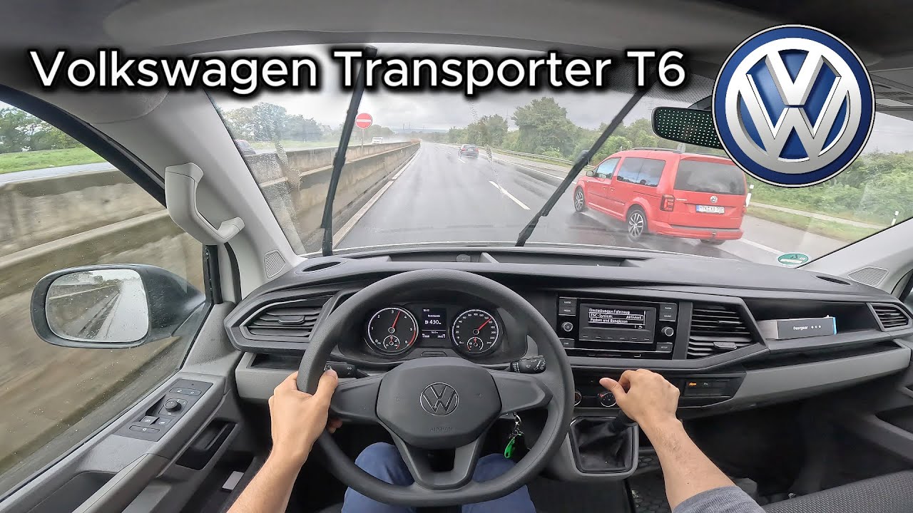 2024 Volkswagen Transporter T6 2.0 TDI (150 hp) - POV On the German Autobahn