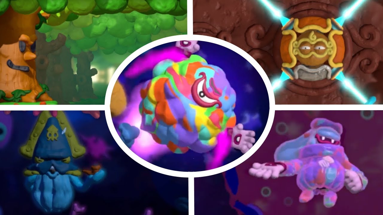 Kirby And The Rainbow Paintbrush All Bosses Multiplayer