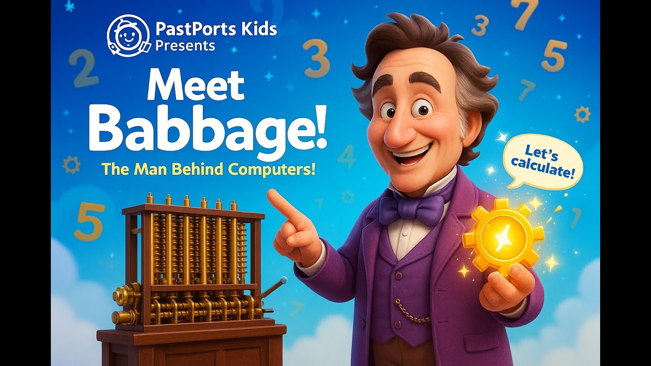 Meet Charles Babbage! 🖥️ | The Man Behind Computers! | PastPorts Kids Presents