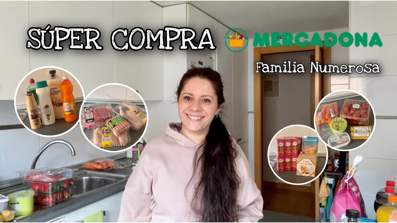 🛒Súper Compra MERCADONA🛒//¿Cuanto Me He Gastado?//Compra Familia Numerosa