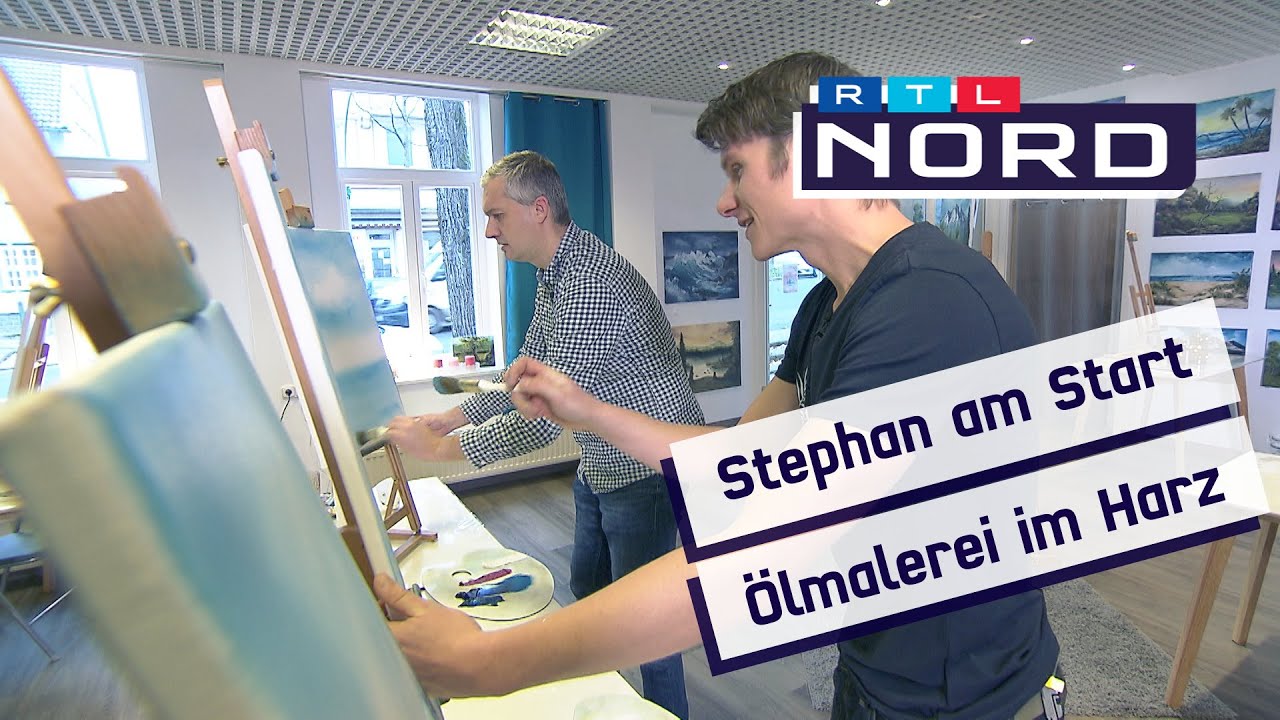 Ölgemälde malen wie bei TV-Maler Bob Ross - Regionalreporter Stephan probiert's aus