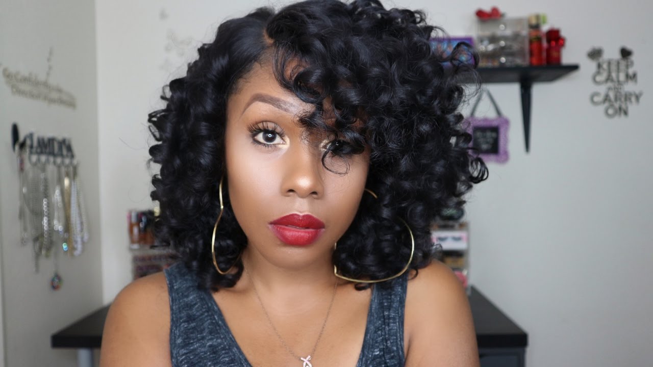Model Model Wand Curl Collection-FANCY CURL deep invisible part lace front wig | HairToBeauty