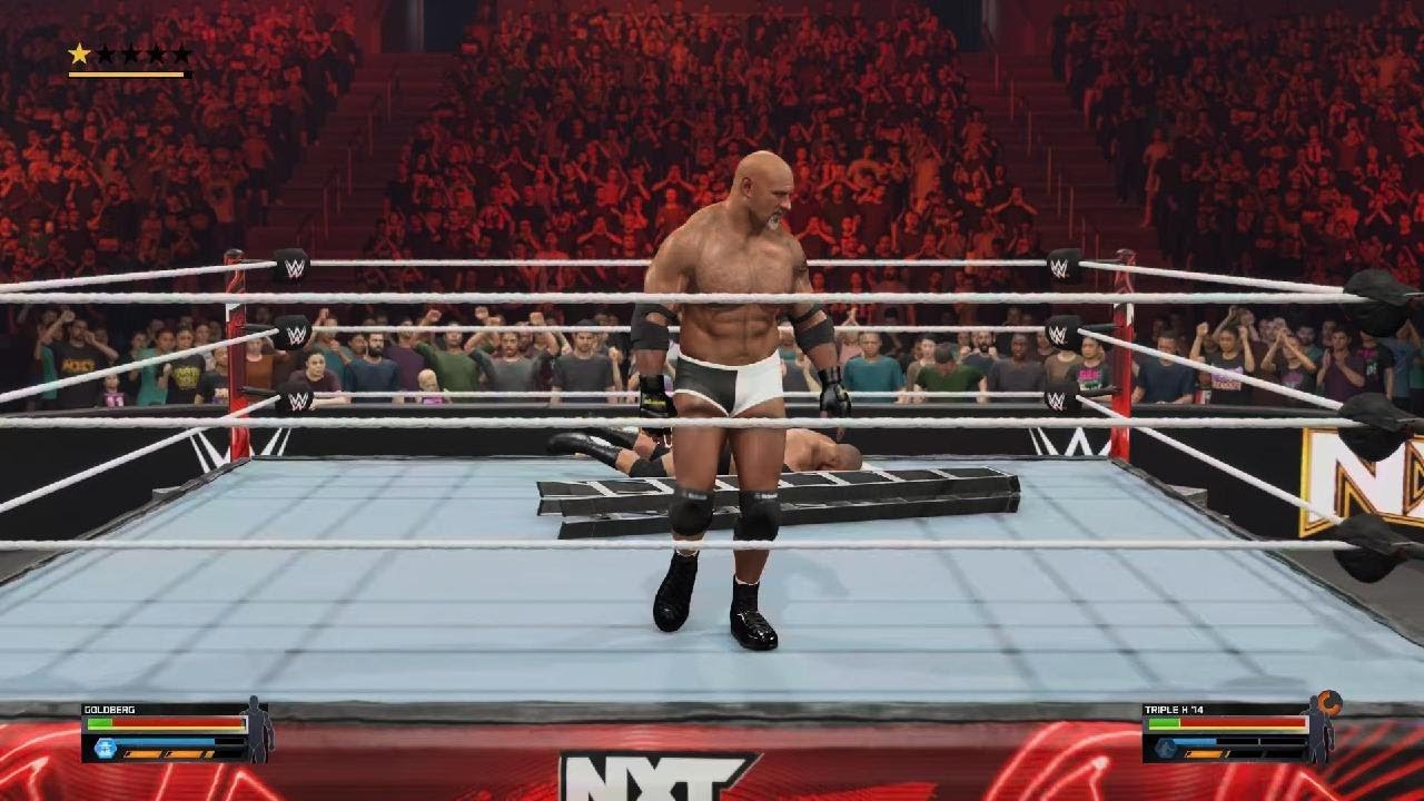 WWE Goldberg VS Triple H TLC match