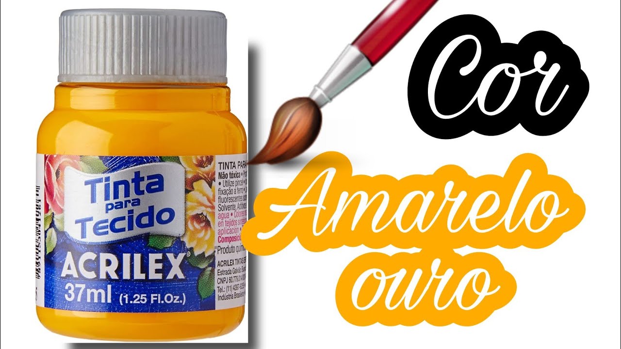 Como fazer a cor amarelo ouro - tintas para pintar  tecido