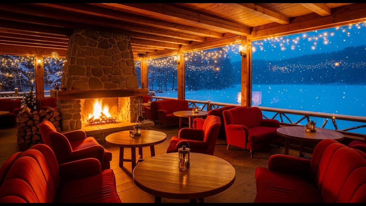 Warm Glow Jazz Lounge 🔥 Midnight Coffee Shop Ambience
