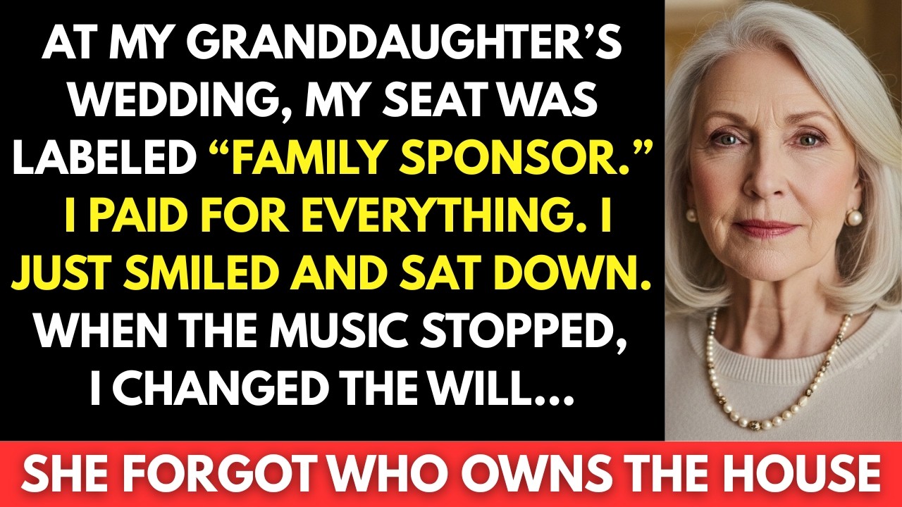 At my granddaughter’s wedding, I found my seat labeled “Family Sponsor.” I smiled and took my place…