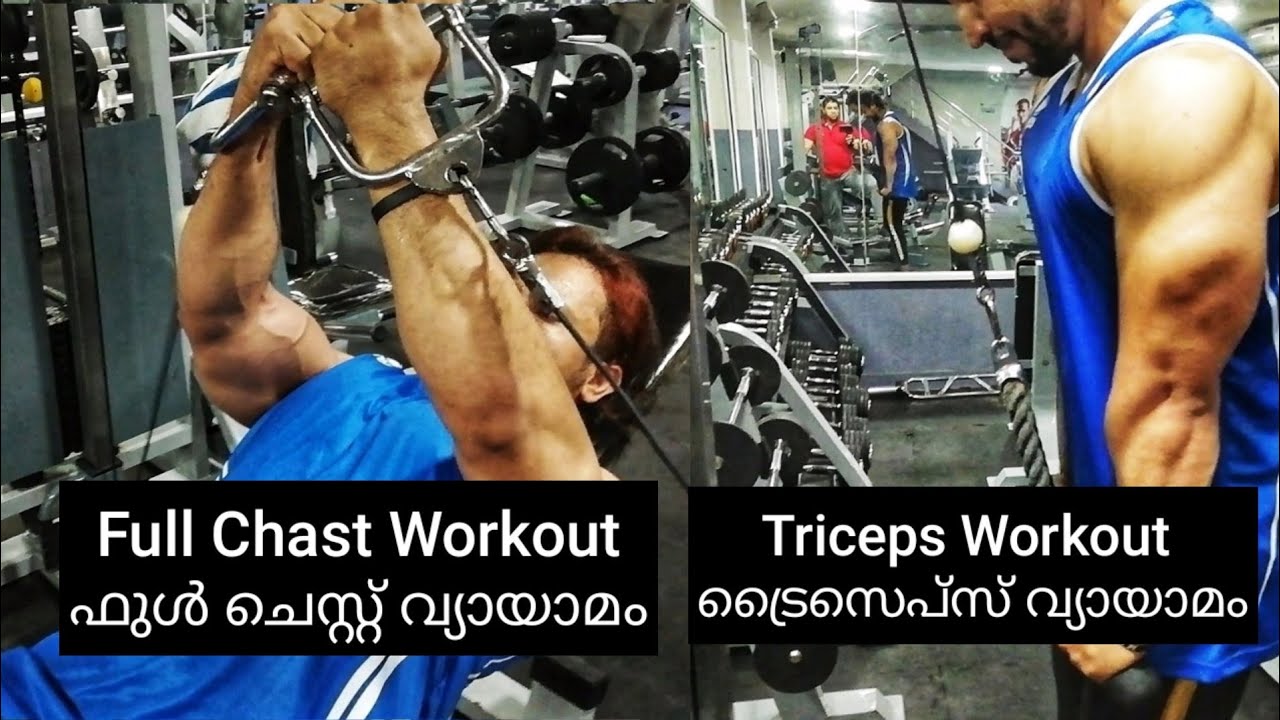 Try on Your Chest & Triceps Workout Day | Best Chest and Triceps Workout | Malayalam |Complete Chest