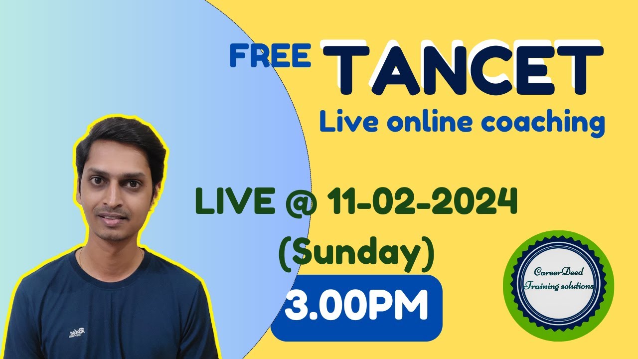 TANCET Verbal Ability| TANCET MBA| TANCET online coaching