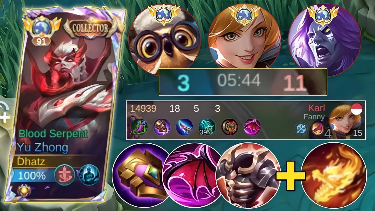 TUTORIAL YU ZHONG: HOW TO PLAY LATE GAME USING THIS BUILD TO COMEBACK! - MLBB
