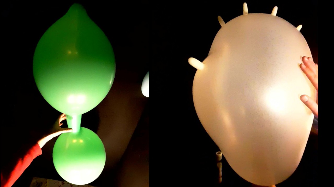 Inflating Latex Surgical Glove, Custom Balloon etc. with Playing and making Squeaky Sounds