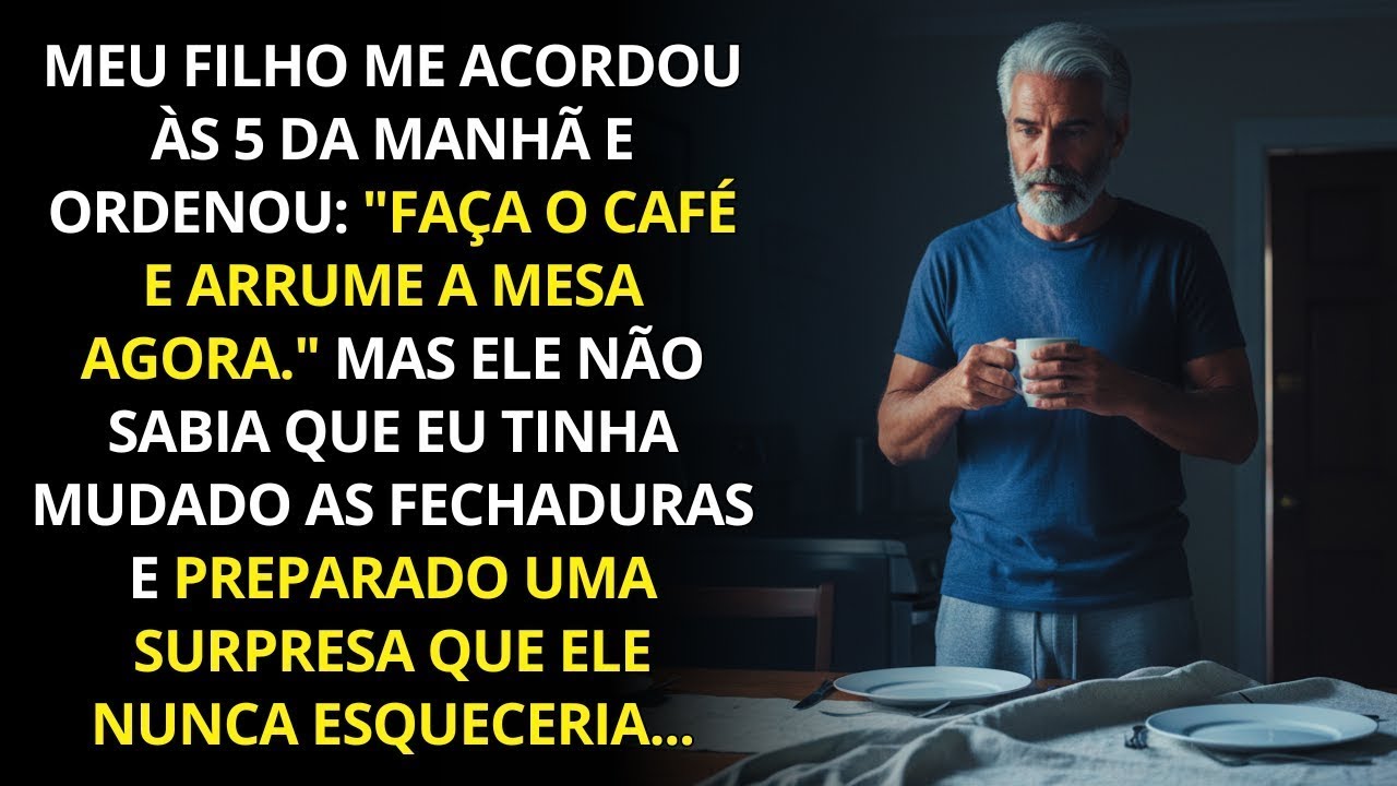 Meu filho me acordou antes do sol nascer e falou: “faça meu café e arrume a mesa.“, então eu...