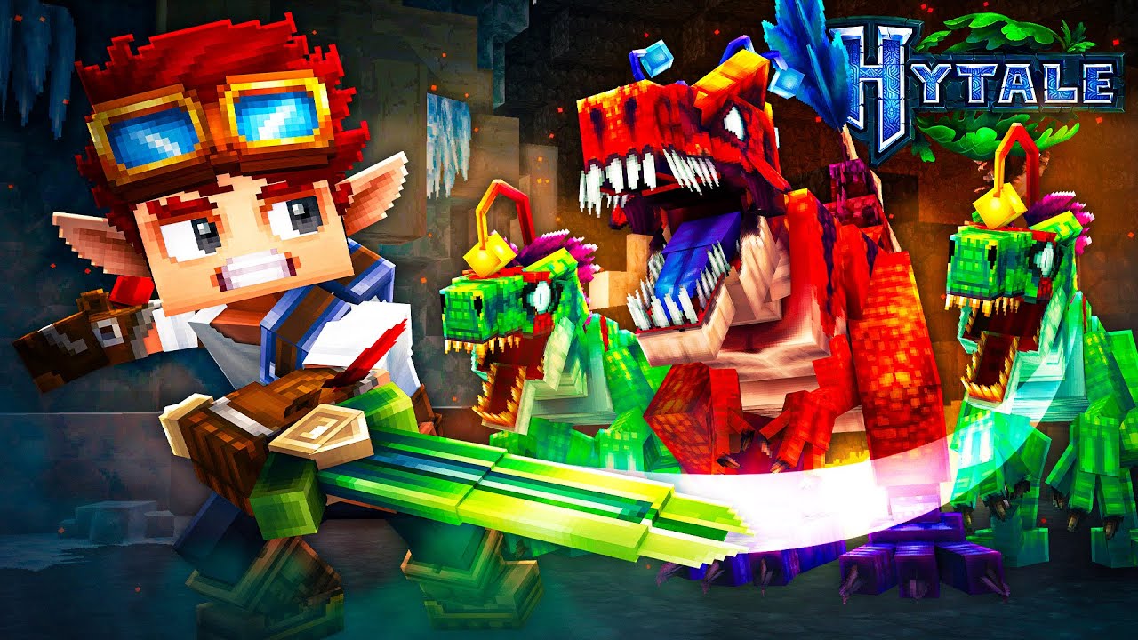 ENCONTREI a CAVERNA de DINOSSAUROS de HYTALE - Ep.6