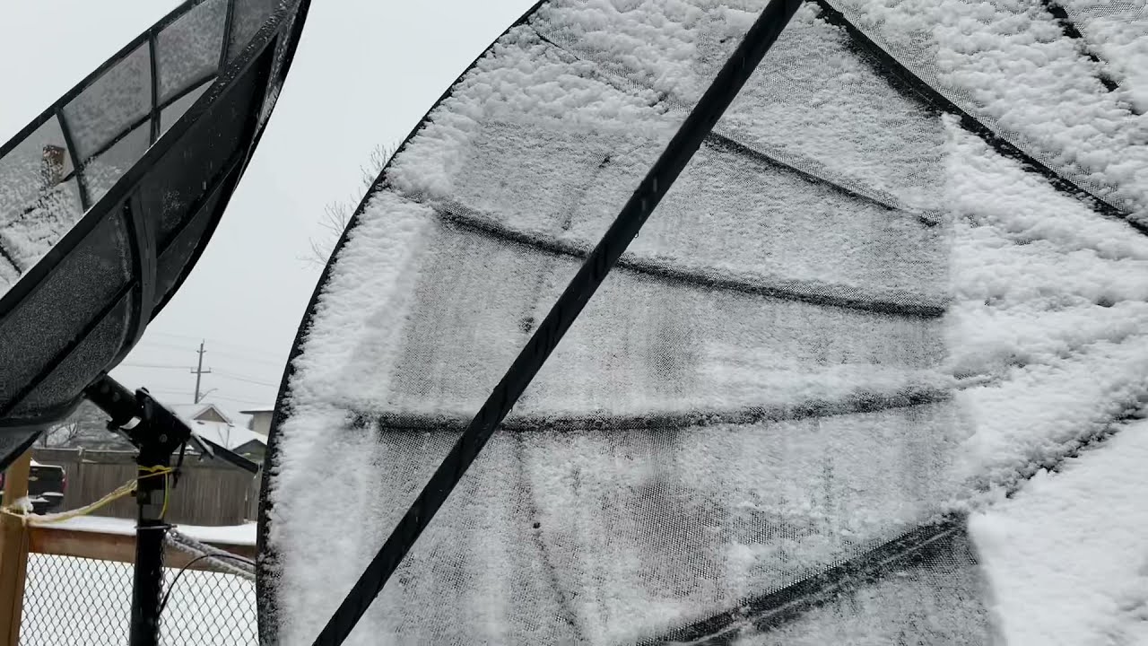 Clearing Snow off my Satellite Dishes | Satellite TV Maintenance