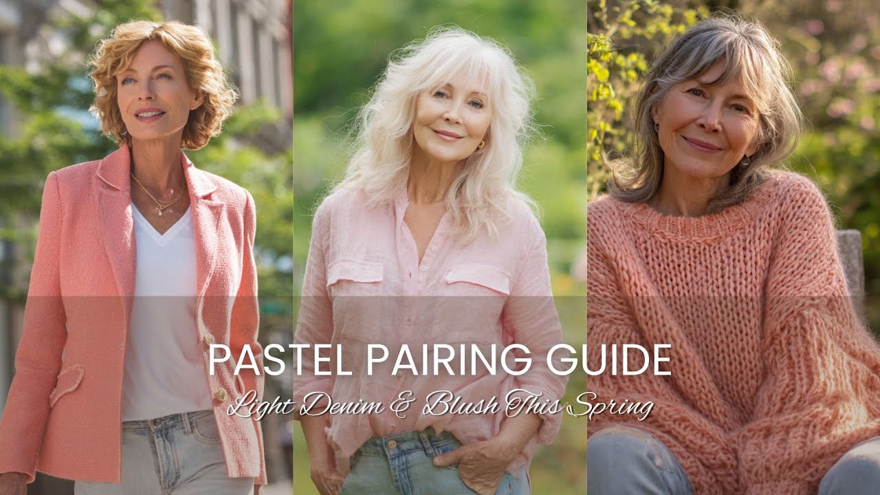 👗 Pastel Pairing Guide for Women Over 60: Style Light Denim & Blush This Spring