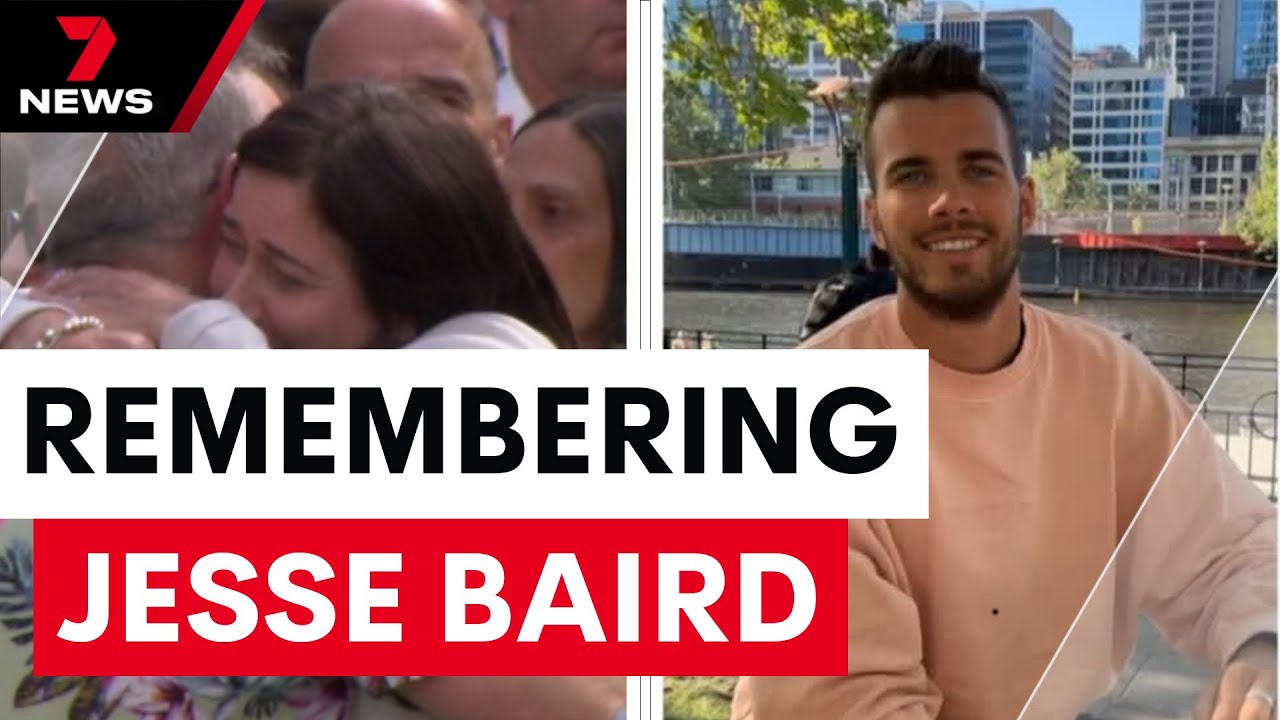 Jesse Baird farewelled by family and friends | 7 News Australia
