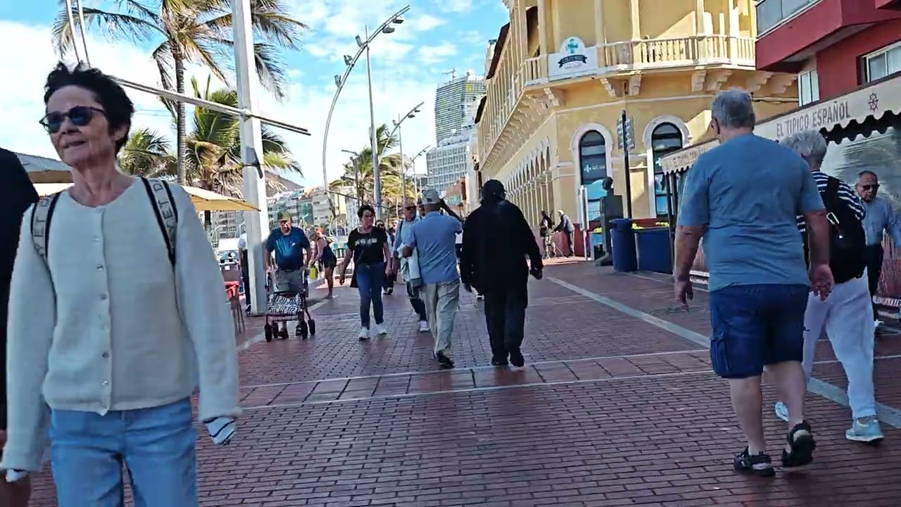 LAS PALMAS DE GRAN CANARIA SPAIN BEACH VIEW TOUR 