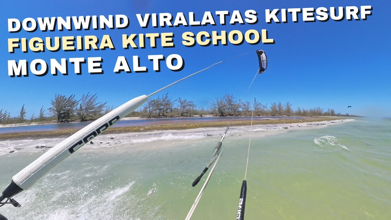 Downwind Viralatas Kitesurf 2026 em Figueira Kite School - Descida de Monte Alto