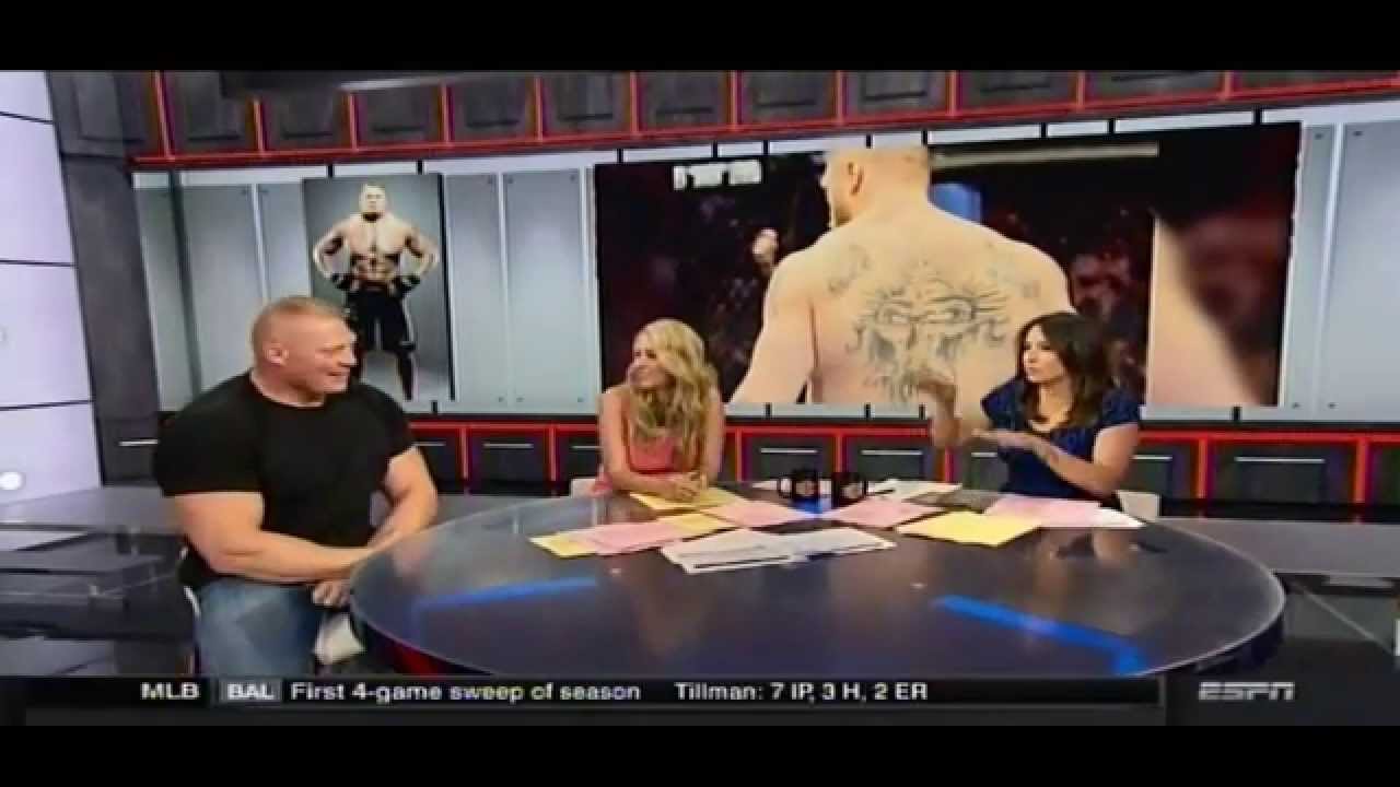 Brock Lesnar talks Summerslam, UFC, and disses Ronda Rousey's competition on ESPN 8/18/15