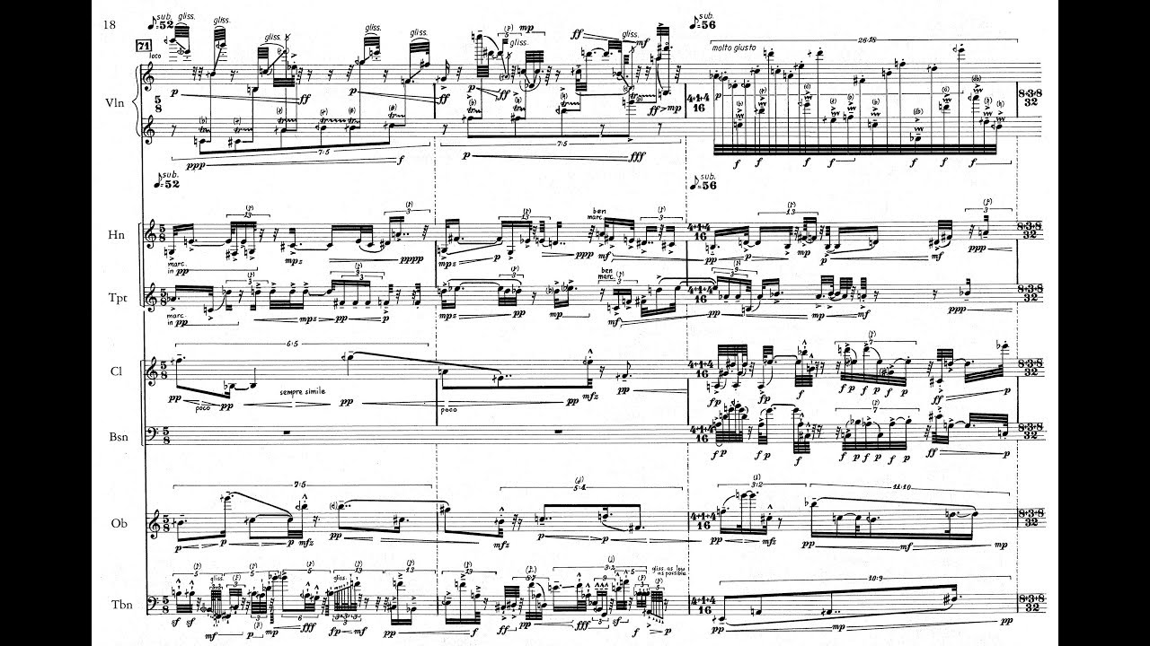 Brian Ferneyhough - Terrain (1992) for solo violin and wind ensemble