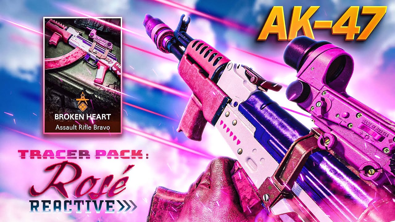 NEW PINK TRACER AK-47 in WARZONE | BEST AK-47 LOADOUT FOR WARZONE (TRACER PACK ROSE REACTIVE BUNDLE)
