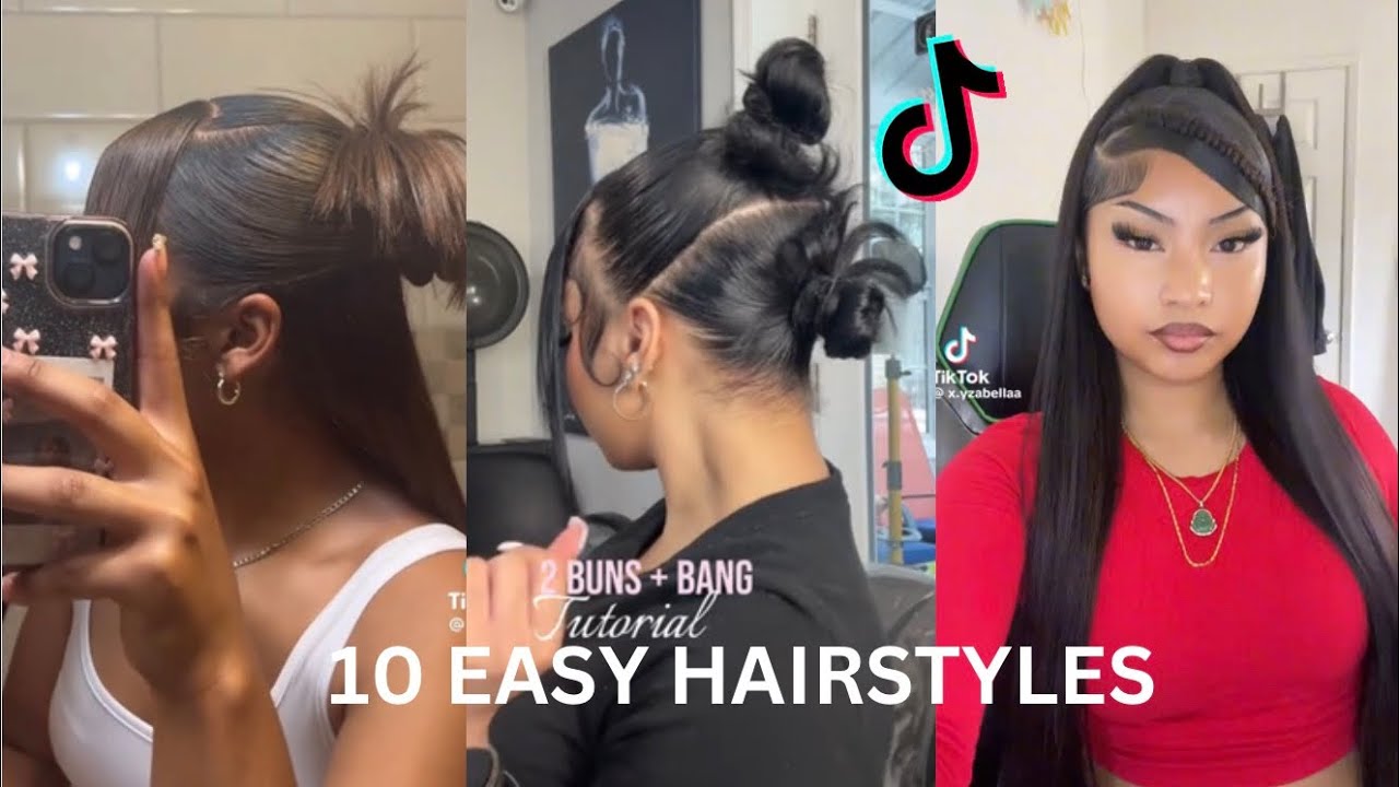 10 простых причесок ко Дню святого Валентина/для школы 💌 Подборка из TikTok