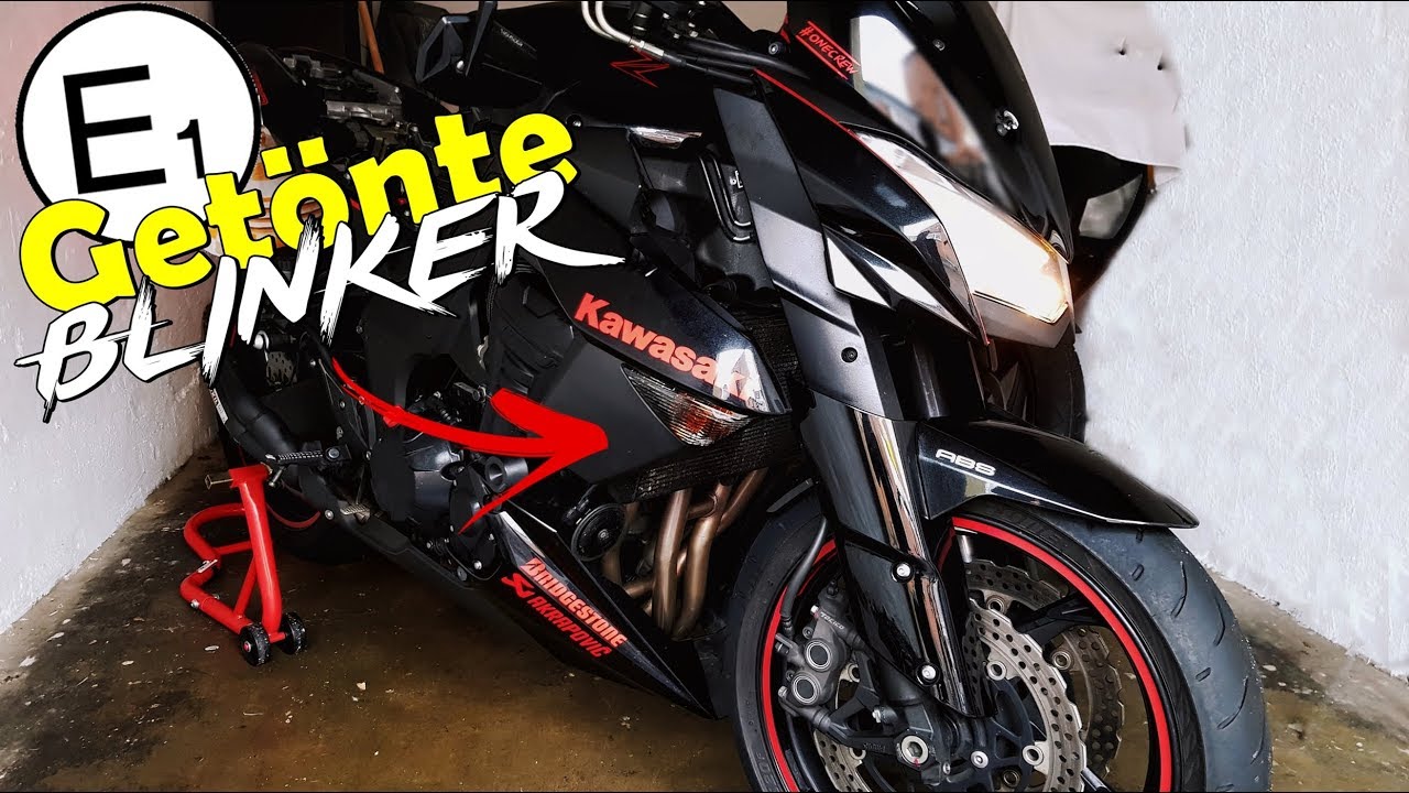 Getönte Blinker E-geprüft | Umbau Kawasaki Z1000 | Webon_one